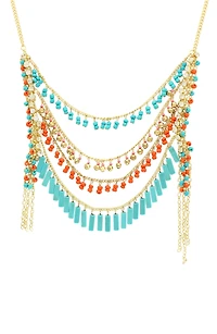 Jaila Bead Bib Necklace
