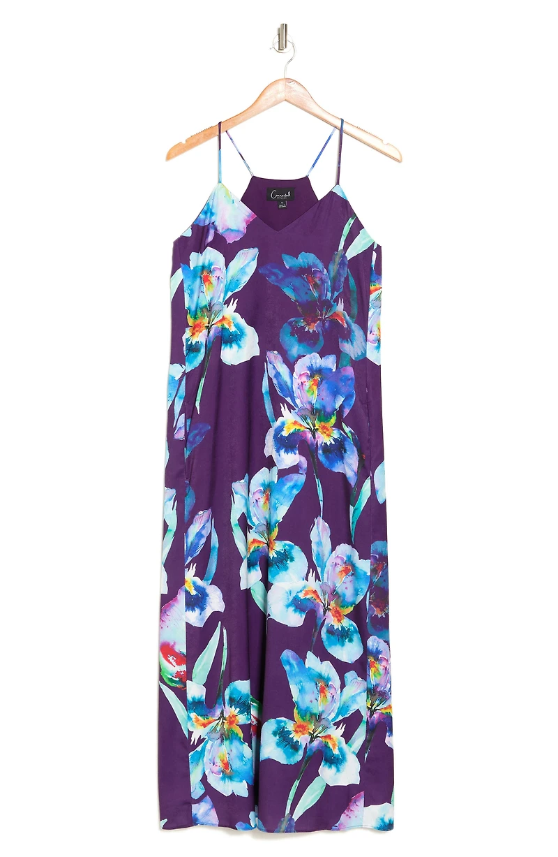 Floral Print Satin Slipdress