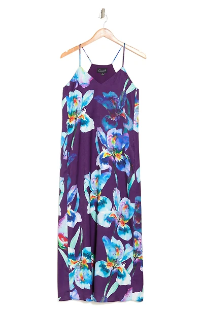 Floral Print Satin Slipdress