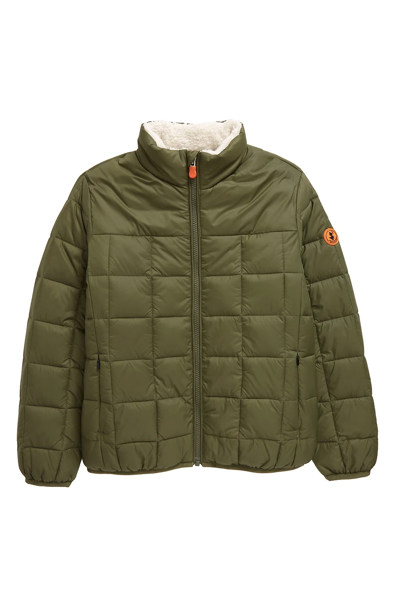 Kids' Tommy Lauren Faux Fur Lined Quilted Jacket