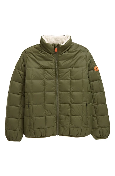 Kids' Tommy Lauren Faux Fur Lined Quilted Jacket