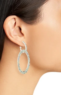 Crystal Circle Drop Earrings
