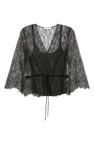 Lace Peplum Top