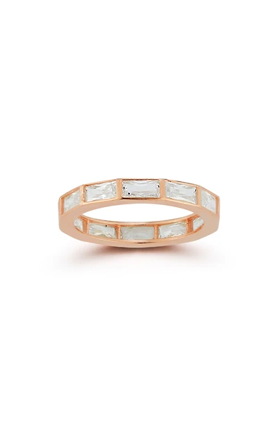 Baguette Cubic Zirconia Eternity Band Ring