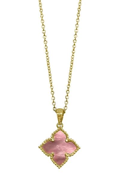 Mother of Pearl Flower Pendant Necklace