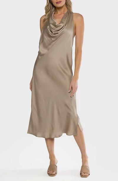 Grotto Cowl Neck Midi Dress
