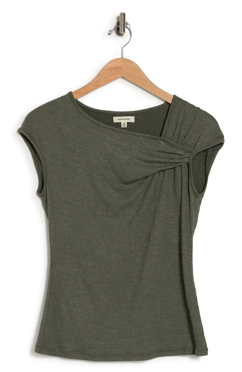Textured Side Gather Top