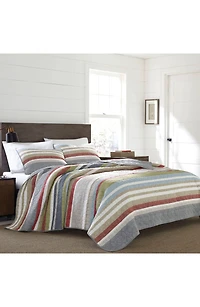 Salmon Ladder Cotton Quilt 3-Piece Set