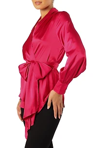 Aydin Satin Wrap Top