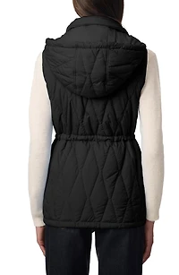 Quilted Hooded Recycled Polyester Vest