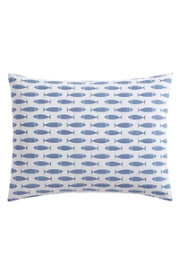 Fish Cotton Percale Duvet Set