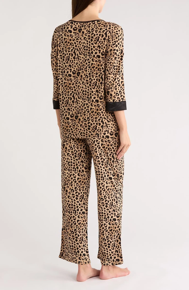 Leopard Print Top & Pants Pajamas