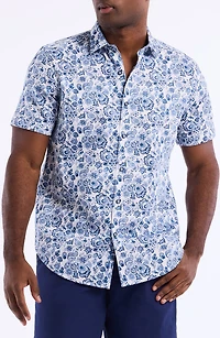 Lamton Short Sleeve Cotton Button-Up Shirt