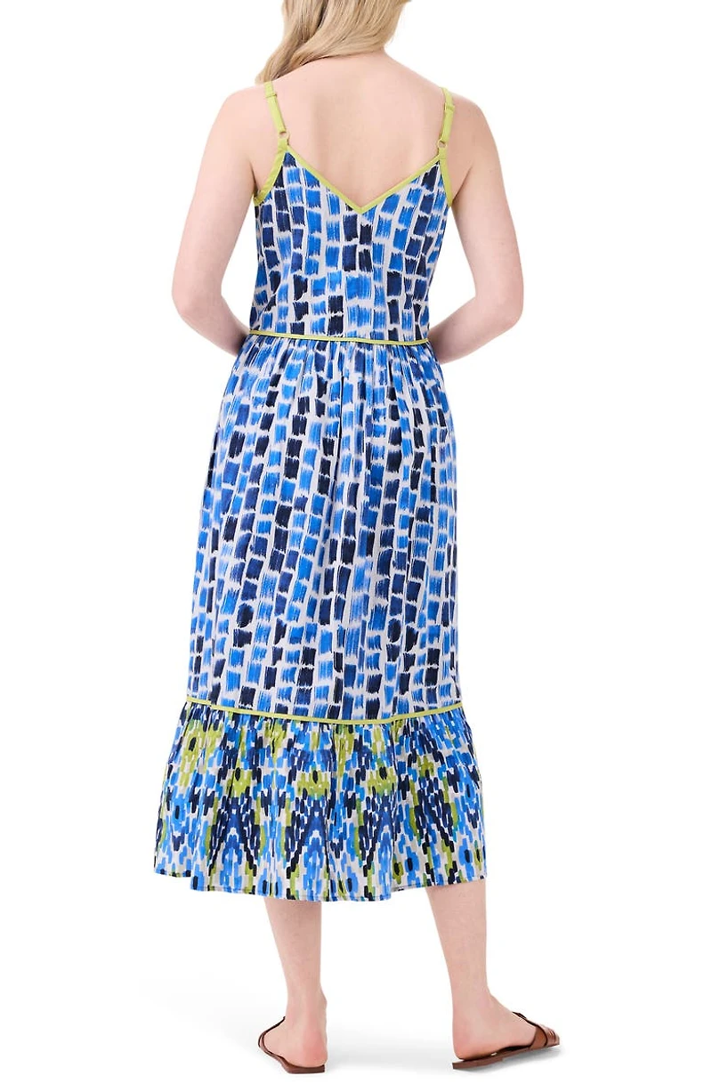 Brushstroke Blues Cotton Sundress