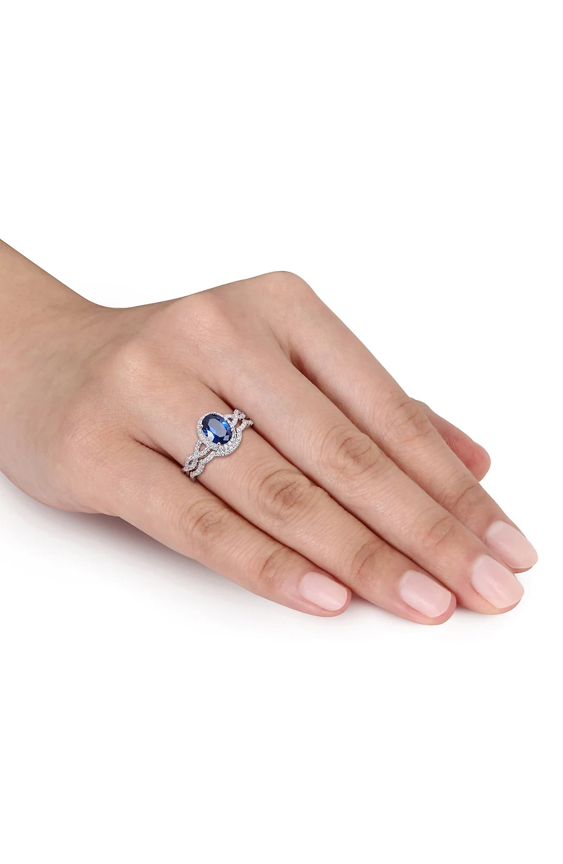 Sterling Silver Oval CZ Ring
