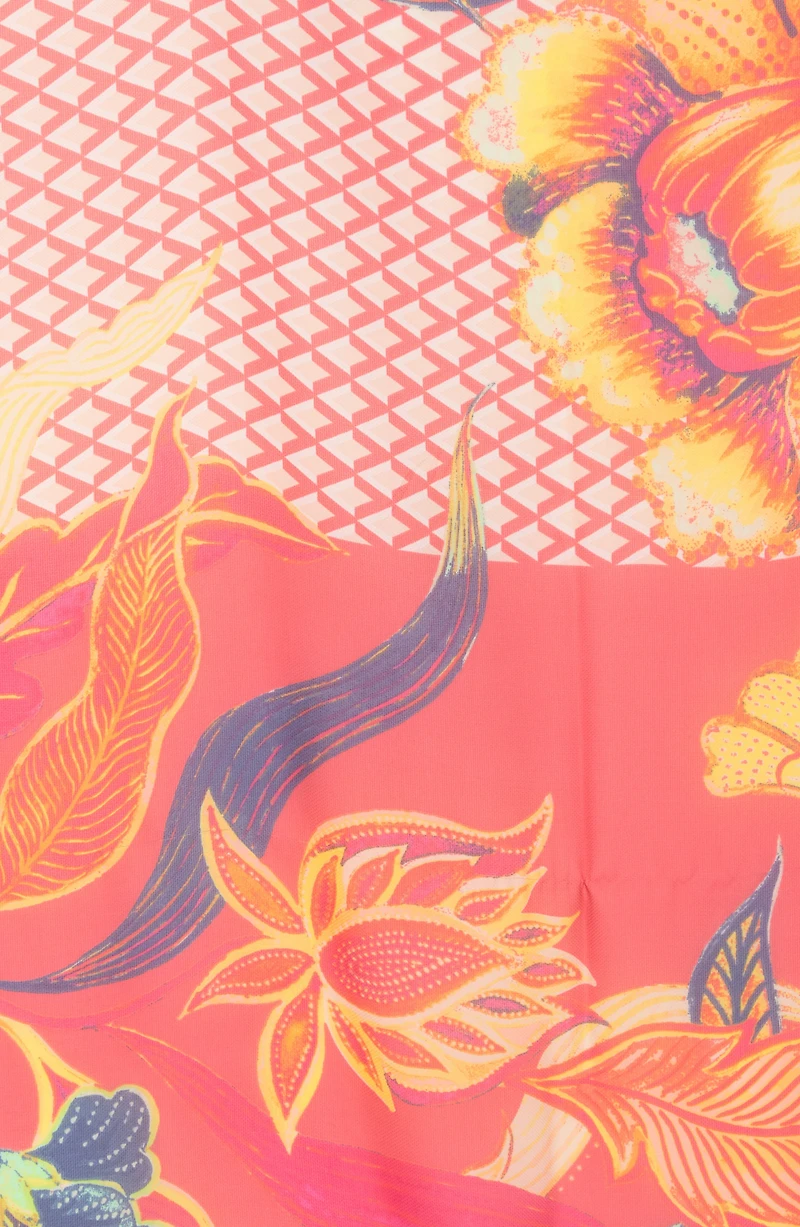 Exotic Floral Square Scarf