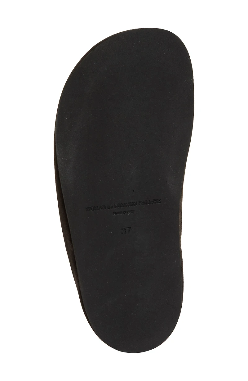 Suede & Genuine Shearling Clog