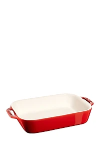 Ceramic 10.5-inch x 7.5-inch Rectangular Baking Dish - Cherry