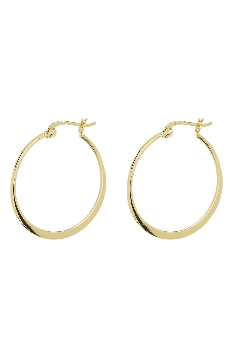 Large Flat Hoop Earrings