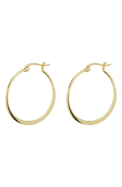 Large Flat Hoop Earrings