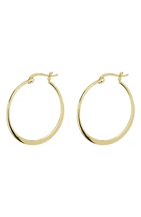 Large Flat Hoop Earrings
