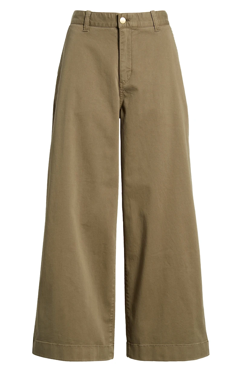 Ultra High Rise Wide Leg Twill Pants
