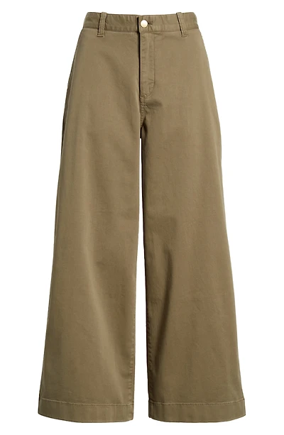 Ultra High Rise Wide Leg Twill Pants