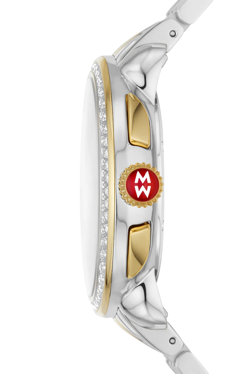 Serein Diamond Bracelet Chronograph Watch, 40mm x 38mm