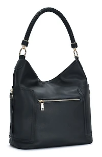 Braid Handle Hobo Bag