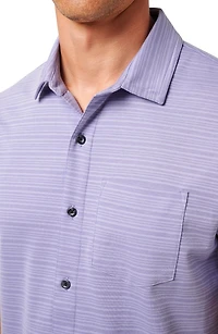 Tip to the City Short Sleeve Cotton Blend Button-Up Shirt