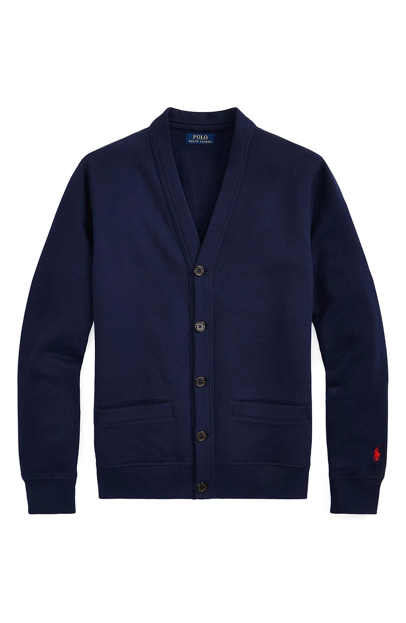 Cotton Blend Sweatshirt Cardigan