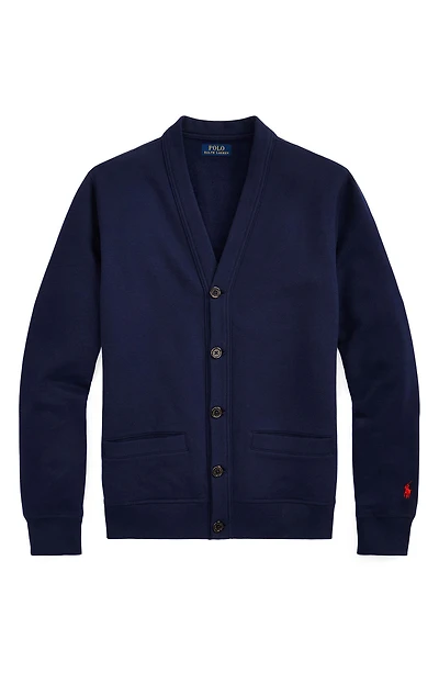 Cotton Blend Sweatshirt Cardigan