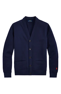 Cotton Blend Sweatshirt Cardigan