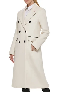 Wool Blend Double Breasted Coat