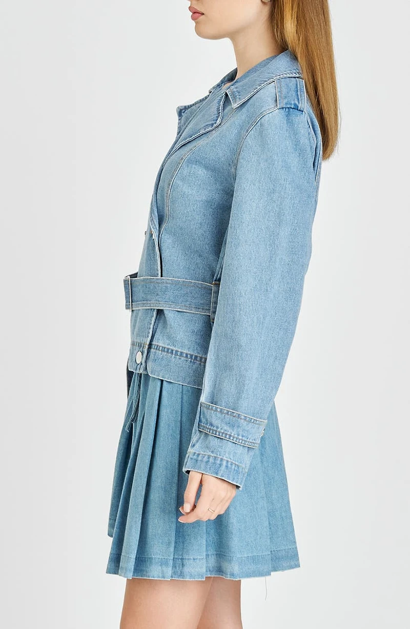 Harper Denim Trench Coat