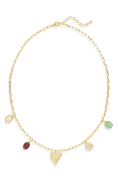 Heart Cubic Zirconia Charm Necklace