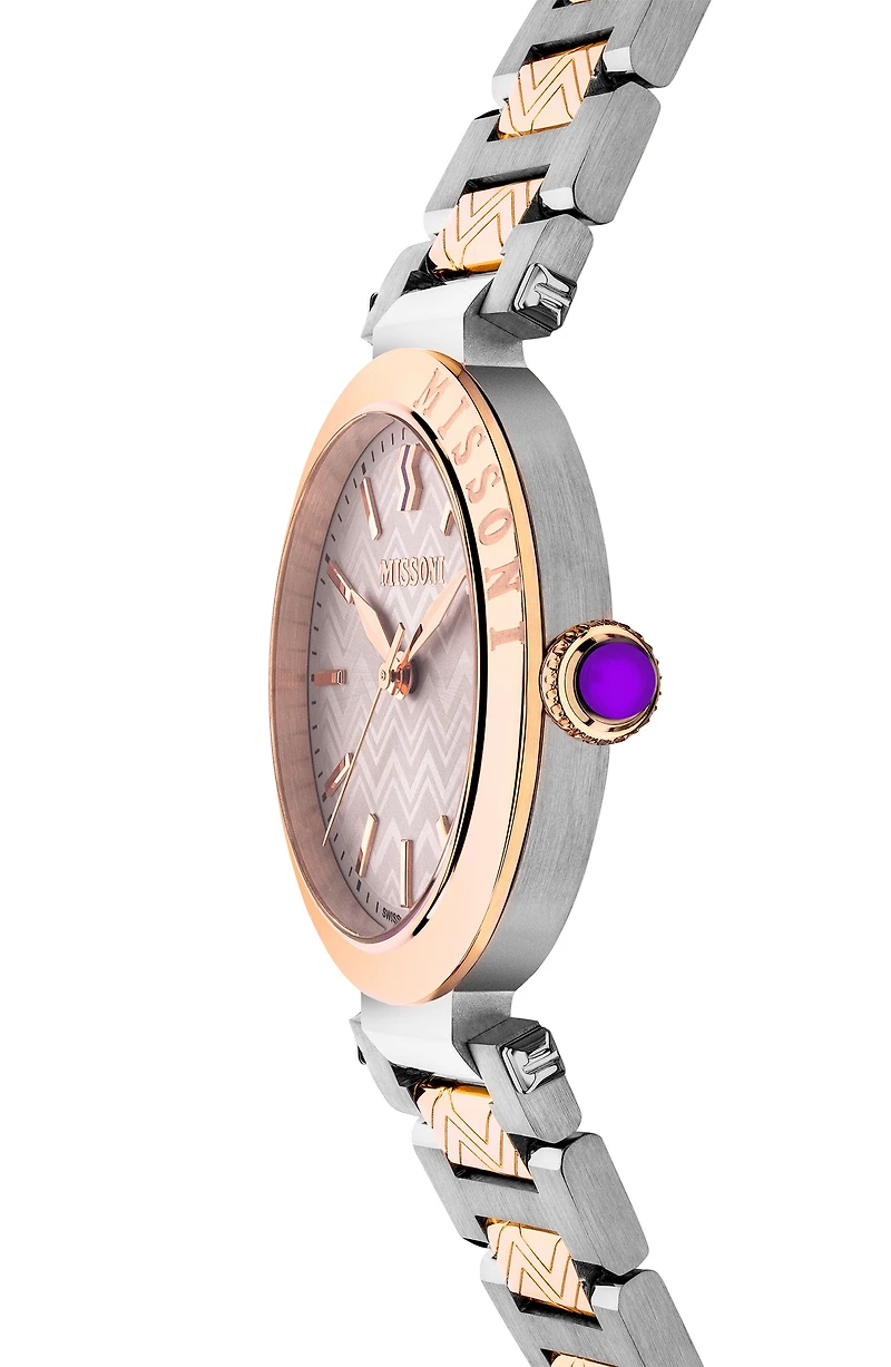 Two Tone Swiss Quartz Bracelet Watch, 35mm