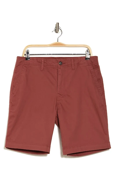 Stretch Cotton Sateen Chino Shorts