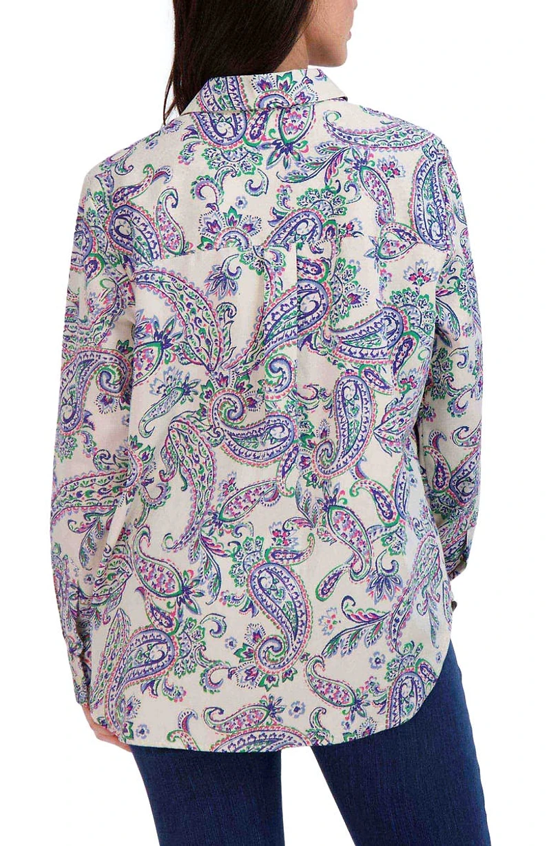 Paisley Print Cotton Blouse