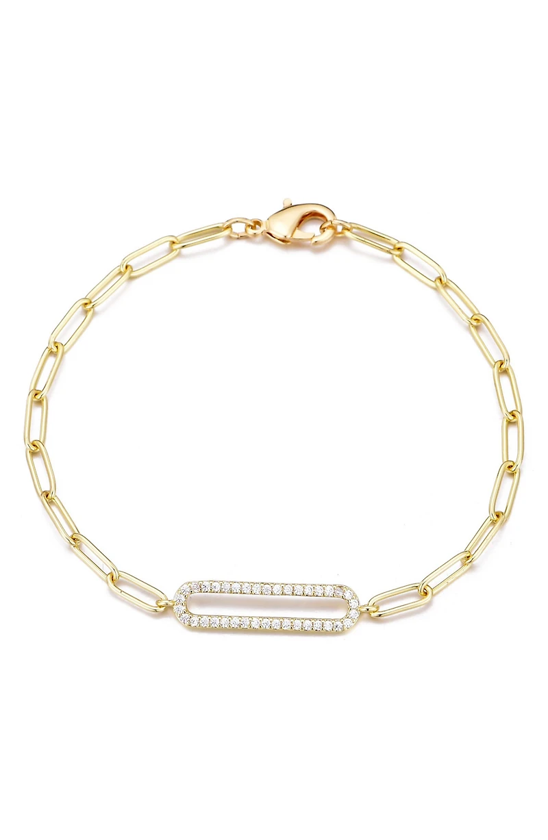 Elongated Pavé Chain Bracelet