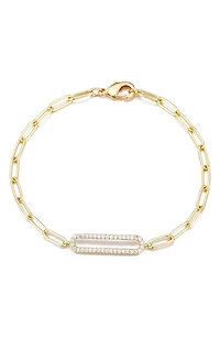 Elongated Pavé Chain Bracelet