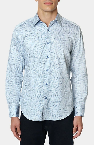 Paisley Print Cotton Button-Up Shirt