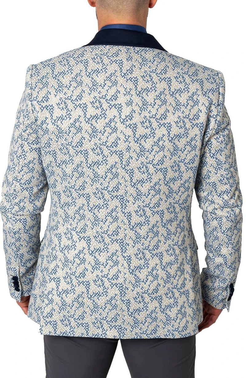 Goldfoil White Shawl Collar Dinner Jacket