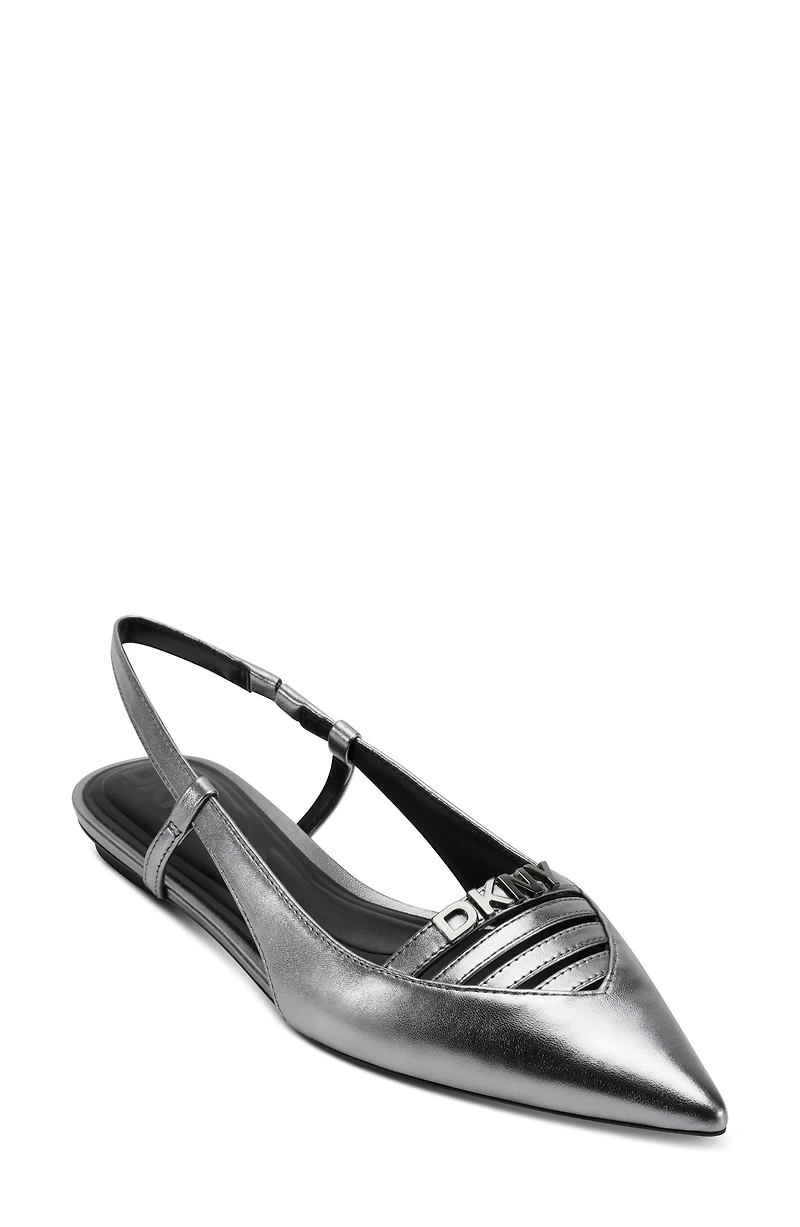 Mikado Slingback Pointed Toe Flat
