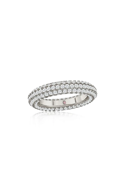 Pavé Cubic Zirconia Round Eternity Band Ring