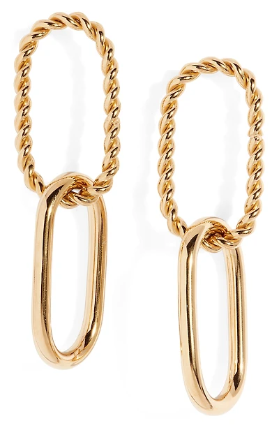 Twisted Link Drop Earrings