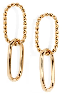 Twisted Link Drop Earrings