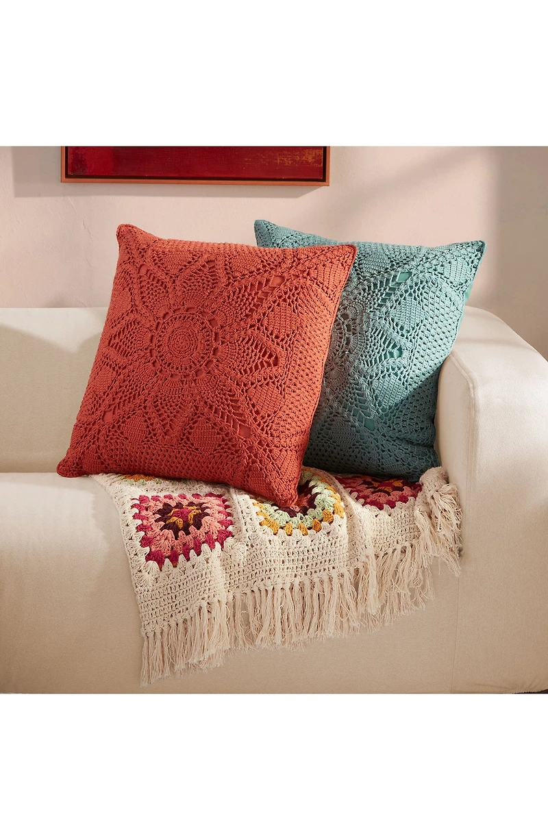 Olivia Crocheted Accent Pillow