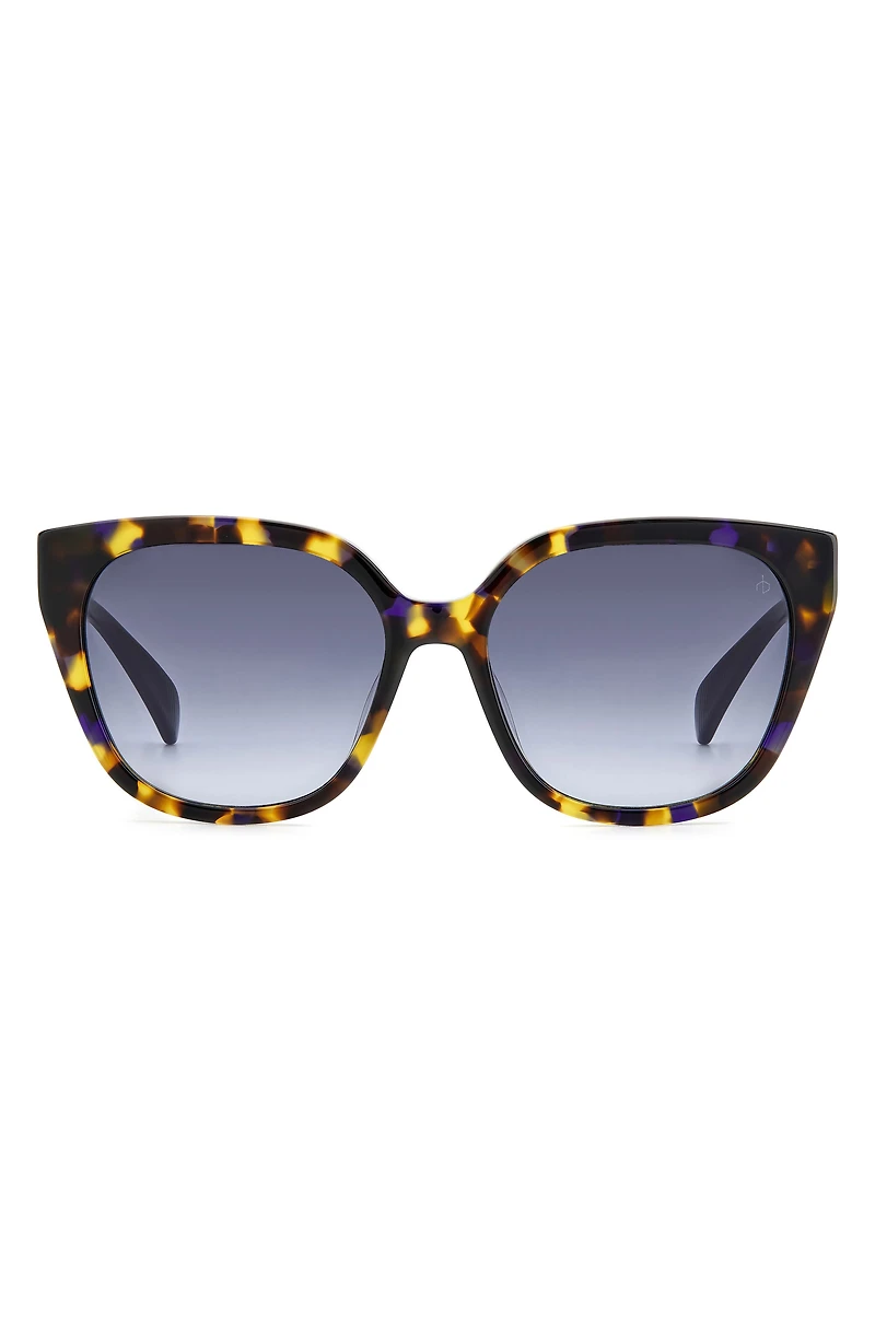 56mm Gradient Polarized Square Sunglasses