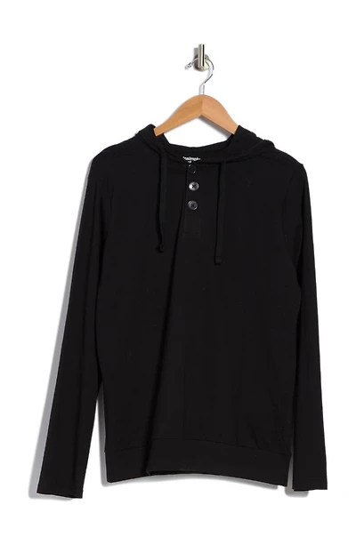 Long Sleeve Light Weight Hooded Henley